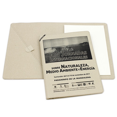 Carpeta de cartón reciclado personalizada